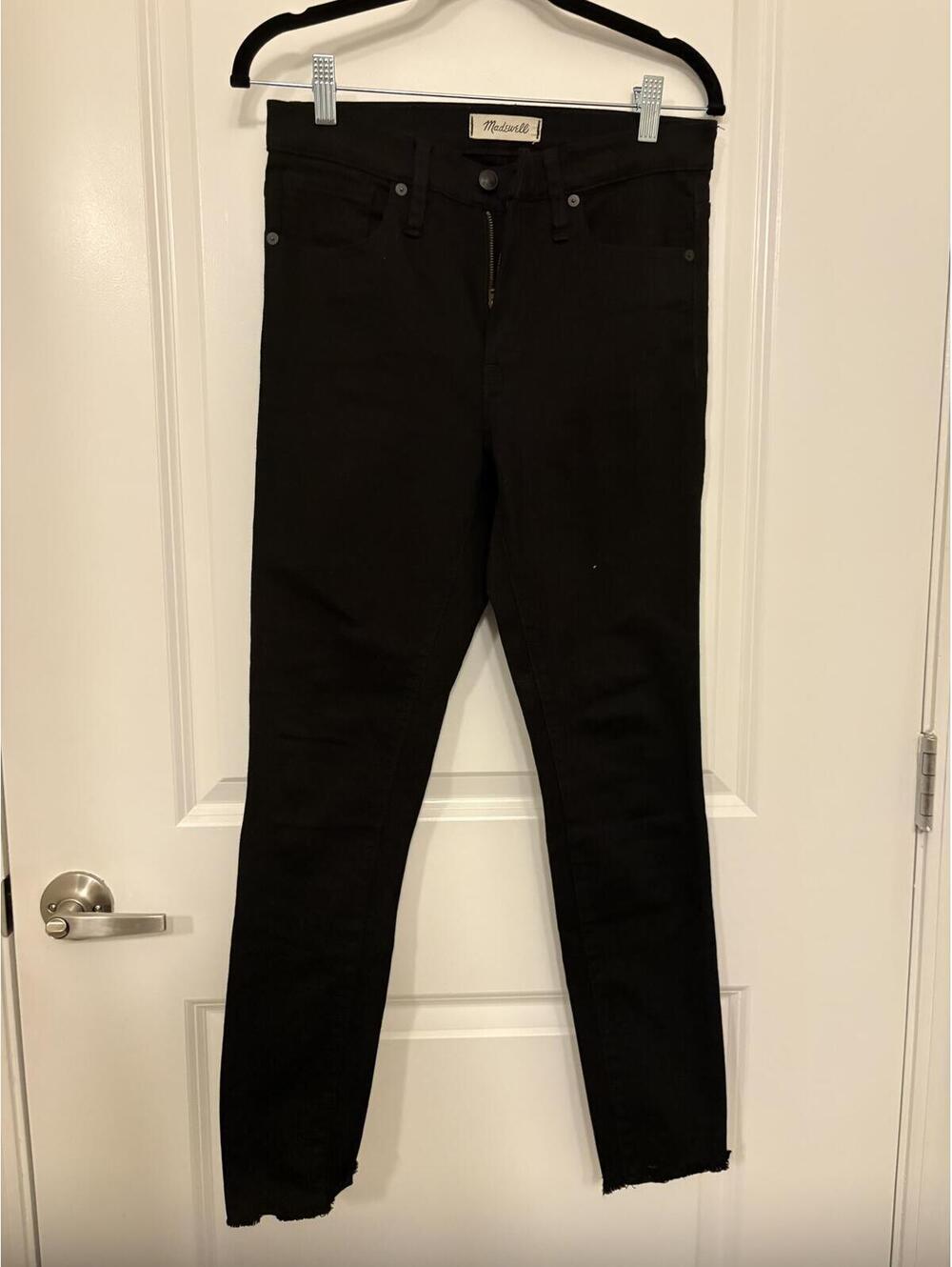 Madewell 9" High Rise Skinny Jeans Black Size 28